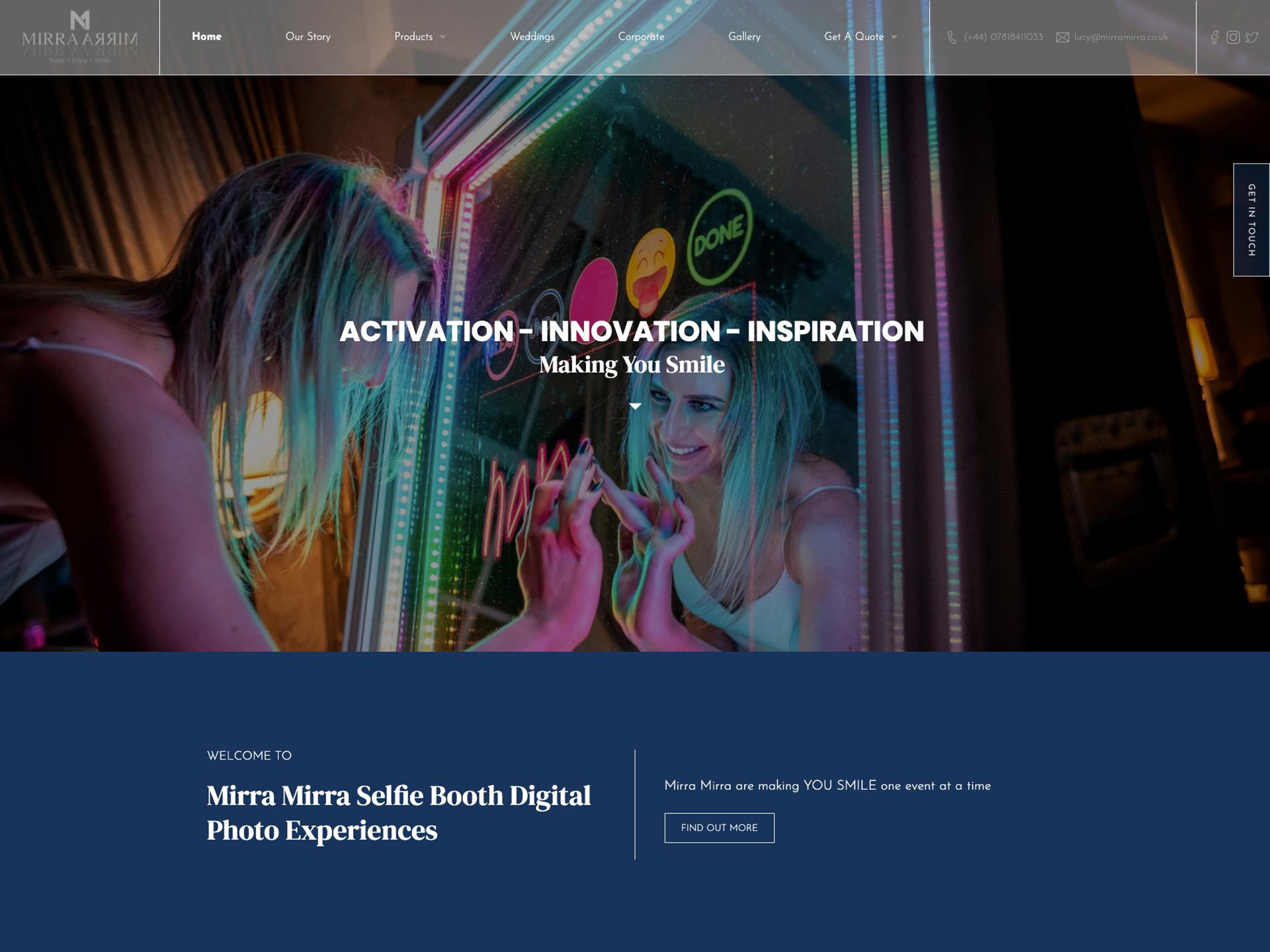 The Mirra Mirra website created by it'seeze Website Design Nottingham